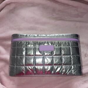 Clinique Silver Quilted Women's Bag